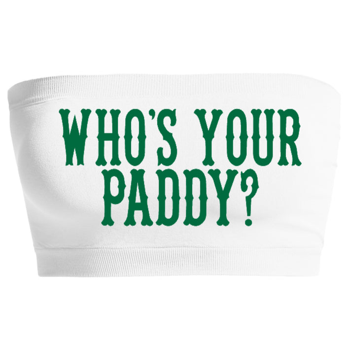 Who's Your Paddy? Glitter Seamless Bandeau (Available in 2 Colors)
