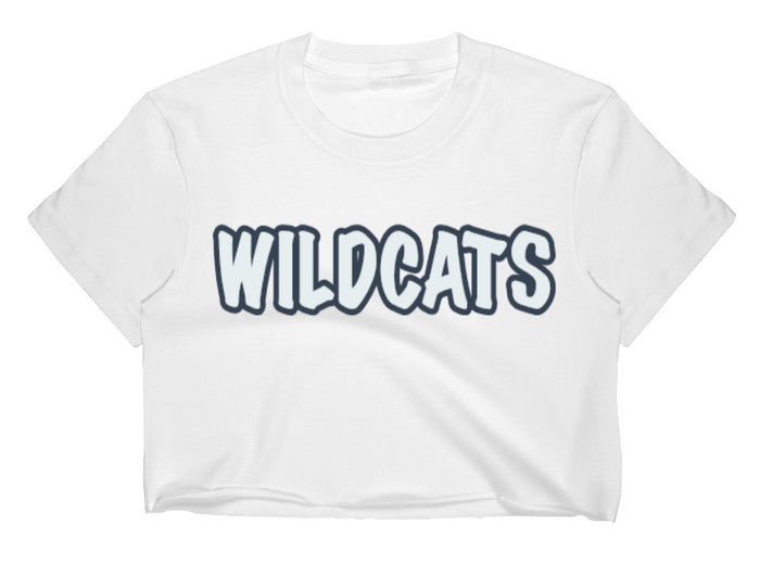 Wildcats Raw Hem Cropped Tee