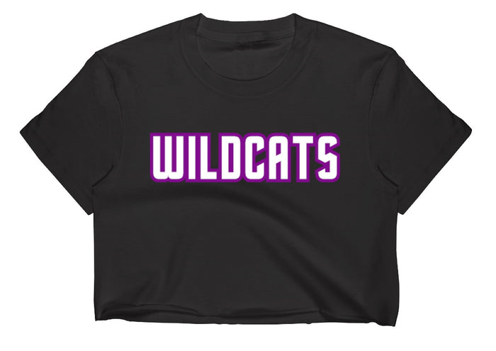 Cats Raw Hem Cropped Tee (Available in 2 Colors)
