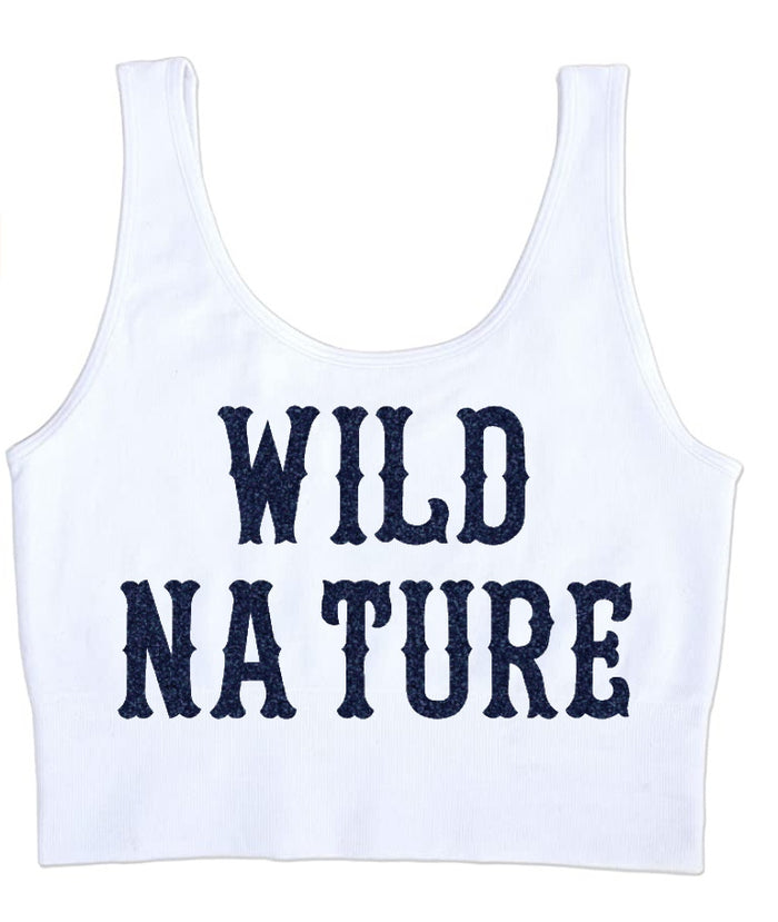 Wild Nature Glitter Seamless Tank Crop Top