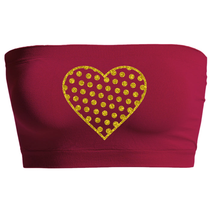 Heart Glitter Seamless Bandeau (Available in 3 Colors)