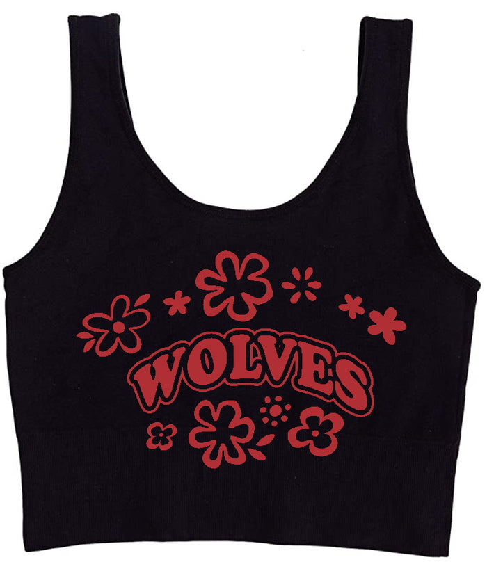 Wolves Seamless Tank Crop Top (Available in 2 Colors)