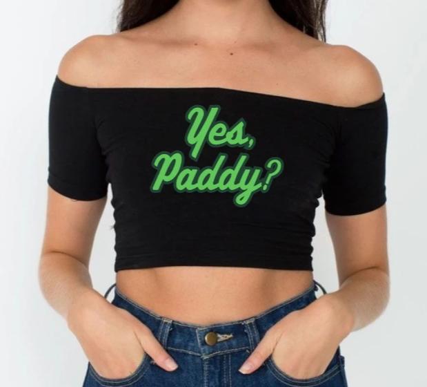 Yes, Paddy? Off The Shoulder Crop Top (Available in 2 Colors)